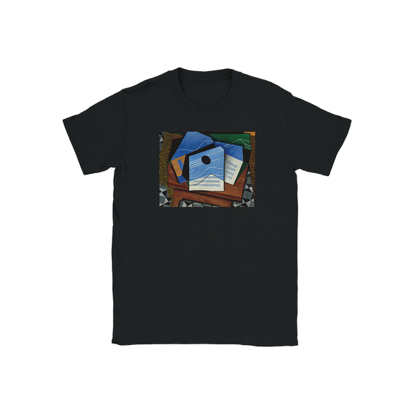 Juan Gris - Guitar on a Table 1915 Artwork T-Shirt - Youth / Black / S - T-Shirt