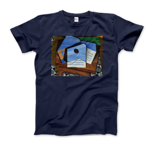 Juan Gris - Guitar on a Table 1915 Artwork T-Shirt - Men (Unisex) / Navy / S - T-Shirt