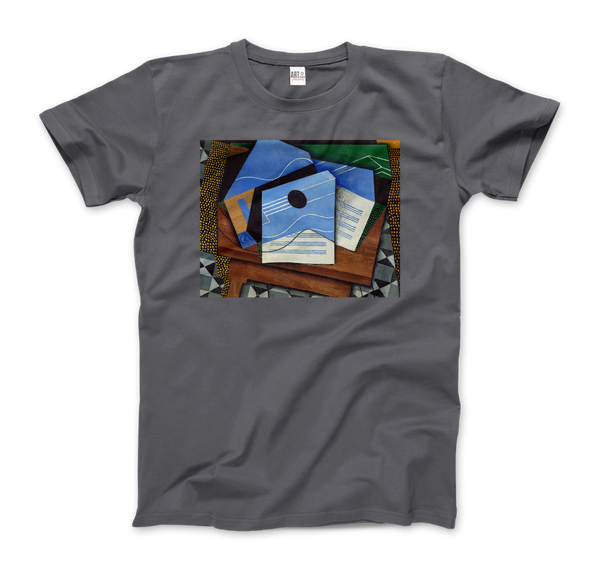 Juan Gris - Guitar on a Table 1915 Artwork T-Shirt - Men (Unisex) / Charcoal / S - T-Shirt