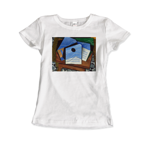 Juan Gris - Guitar on a Table 1915 Artwork T-Shirt - Women (Fitted) / White / S - T-Shirt