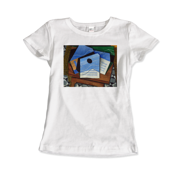 Juan Gris - Guitar on a Table 1915 Artwork T-Shirt - Women (Fitted) / White / S - T-Shirt