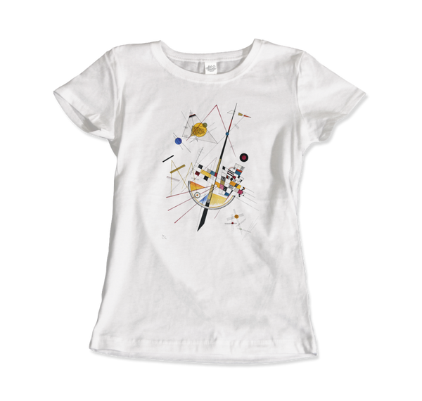 Kandinsky - Delicate Tension. No. 85 1923 Artwork T-Shirt - Women (Fitted) / White / S - T-Shirt