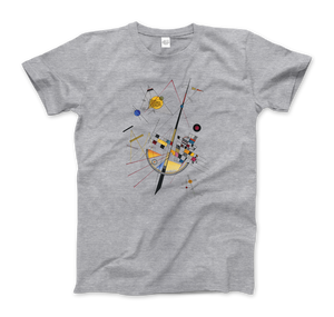 Kandinsky - Delicate Tension. No. 85 1923 Artwork T-Shirt - Men (Unisex) / Heather Grey / S - T-Shirt