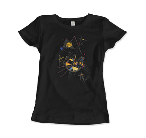 Kandinsky - Delicate Tension. No. 85 1923 Artwork T-Shirt - Women (Fitted) / Black / S - T-Shirt