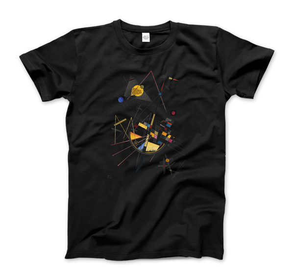 Kandinsky - Delicate Tension. No. 85 1923 Artwork T-Shirt - Men (Unisex) / Black / S - T-Shirt