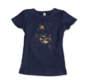 Kandinsky - Delicate Tension. No. 85 1923 Artwork T-Shirt - Women (Fitted) / Navy / S - T-Shirt