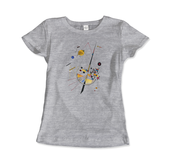 Kandinsky - Delicate Tension. No. 85 1923 Artwork T-Shirt - Women (Fitted) / Heather Grey / S - T-Shirt