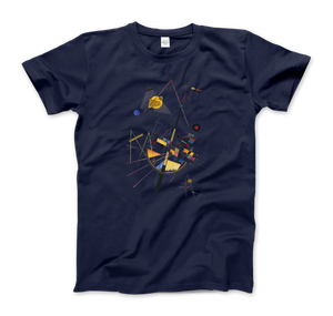 Kandinsky - Delicate Tension. No. 85 1923 Artwork T-Shirt - Men (Unisex) / Navy / S - T-Shirt