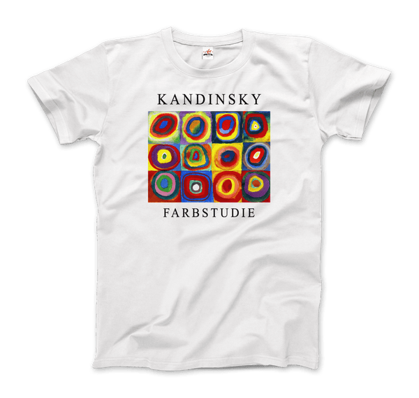 Kandinsky Farbstudie - Color Study Squares with Concentric Circles 1913 Artwork T-Shirt - Men / White / S - T-Shirt