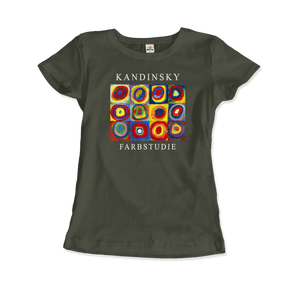 Kandinsky Farbstudie - Color Study, Squares with Concentric Circles, 1913 Artwork T-Shirt - Art-O-Rama Shop