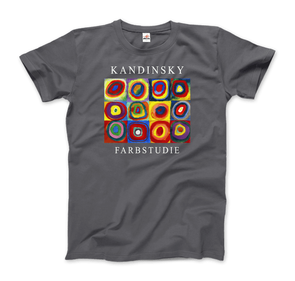 Kandinsky Farbstudie - Color Study Squares with Concentric Circles 1913 Artwork T-Shirt - Men / Charcoal / S - T-Shirt