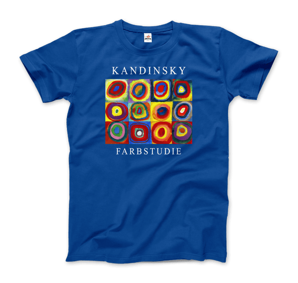 Kandinsky Farbstudie - Color Study Squares with Concentric Circles 1913 Artwork T-Shirt - Men / Royal Blue / S - T-Shirt