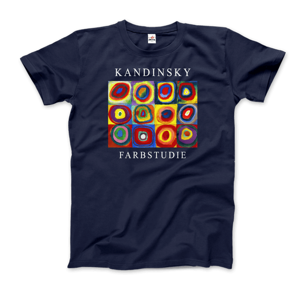 Kandinsky Farbstudie - Color Study Squares with Concentric Circles 1913 Artwork T-Shirt - Men / Navy / S - T-Shirt