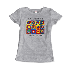 Kandinsky Farbstudie - Color Study Squares with Concentric Circles 1913 Artwork T-Shirt - Women / Heather Grey / S - T-Shirt