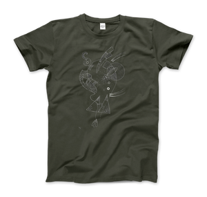 Kandinsky Figure Blanche (White Figure) 1938 Artwork T-Shirt - Men (Unisex) / Military Green / S - T-Shirt