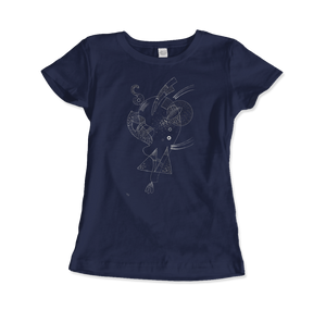 Kandinsky Figure Blanche (White Figure) 1938 Artwork T-Shirt - Women (Fitted) / Navy / S - T-Shirt