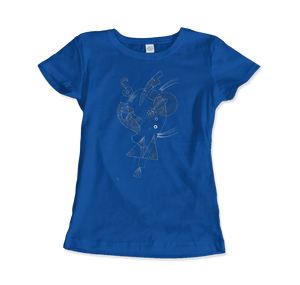 Kandinsky Figure Blanche (White Figure) 1938 Artwork T-Shirt - Women (Fitted) / Royal Blue / S - T-Shirt