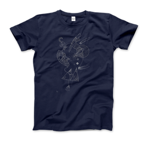 Kandinsky Figure Blanche (White Figure) 1938 Artwork T-Shirt - Men (Unisex) / Navy / S - T-Shirt