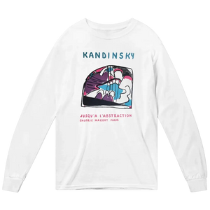 Kandinsky - Jusqu’a l’abstraction 1960 Artwork Long Sleeve Shit - White / Small - Long Sleeve Shirt
