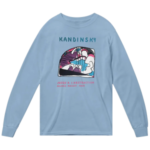 Kandinsky - Jusqu’a l’abstraction 1960 Artwork Long Sleeve Shit - Light Blue / Small - Long Sleeve Shirt