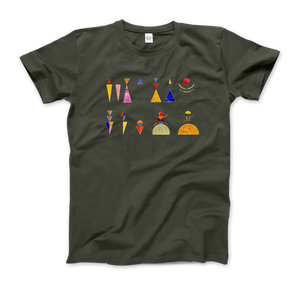 Kandinsky - The Great Gate of Kiev 1928 Artwork T-Shirt - Men (Unisex) / Military Green / S - T-Shirt