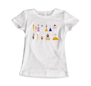 Kandinsky - The Great Gate of Kiev 1928 Artwork T-Shirt - Women (Fitted) / White / S - T-Shirt