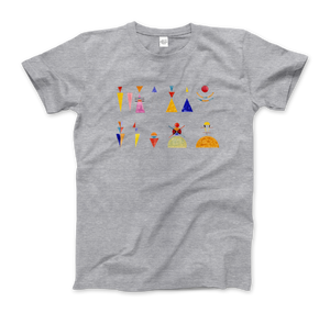 Kandinsky - The Great Gate of Kiev 1928 Artwork T-Shirt - Men (Unisex) / Heather Grey / S - T-Shirt