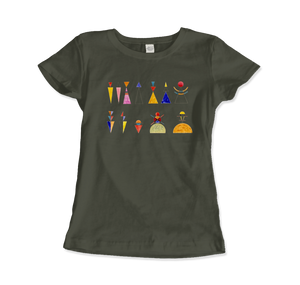 Kandinsky - The Great Gate of Kiev 1928 Artwork T-Shirt - Women (Fitted) / Military Green / S - T-Shirt