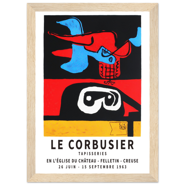 Le Corbusier 1963 Exhibition Artwork Poster - Matte / 8 x 12″ (21 x 29.7cm) / Wood - Poster