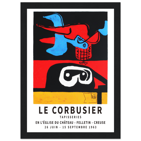 Le Corbusier 1963 Exhibition Artwork Poster - Matte / 8 x 12″ (21 x 29.7cm) / Black - Poster