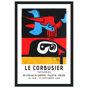 Le Corbusier 1963 Exhibition Artwork Poster - Matte / 12 x 18″ (30 x 45cm) / Black - Poster