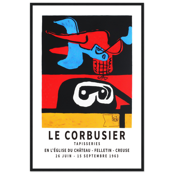 Le Corbusier 1963 Exhibition Artwork Poster - Matte / 24 x 36″ (60 x 90cm) / Black - Poster