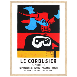 Le Corbusier 1963 Exhibition Artwork Poster - Matte / 18 x 24″ (45 x 60cm) / Wood - Poster