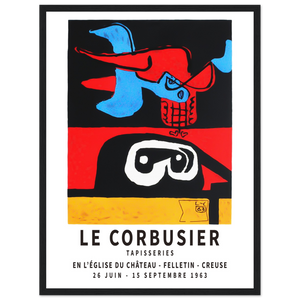 Le Corbusier 1963 Exhibition Artwork Poster - Matte / 18 x 24″ (45 x 60cm) / Black - Poster