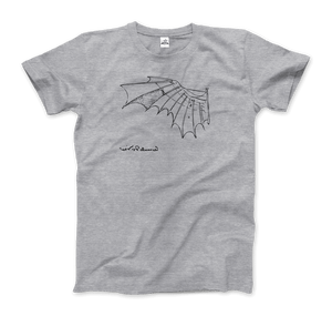 T-shirt Léonard de Vinci, croquis de planeur