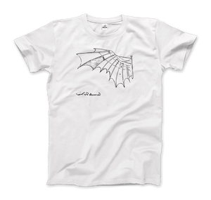 Leonardo Da Vinci, Glider Sketch Artwork T-Shirt - Art-O-Rama Shop