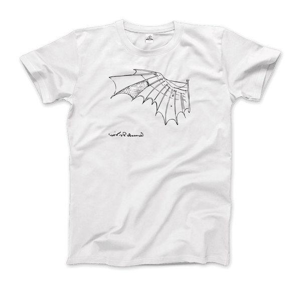 T-shirt Léonard de Vinci, croquis de planeur