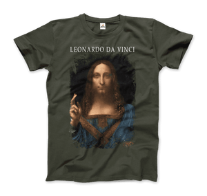 Leonardo Da Vinci, Salvator Mundi, 1499~1510 Artwork T-Shirt - Art-O-Rama Shop