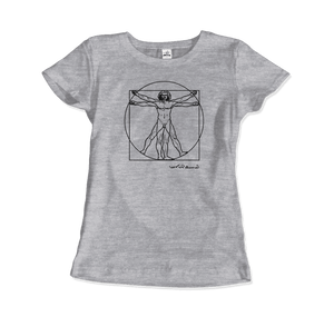 T-shirt Léonard de Vinci, croquis de l'homme de Vitruve