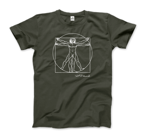 Leonardo Da Vinci, Vitruvian Man Sketch T-Shirt - Art-O-Rama Shop
