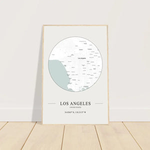 Los Angeles United States - Minimalist Map Poster - Poster