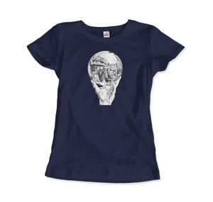 M.C. Escher Hand with Reflective Globe T-Shirt - Art-O-Rama Shop