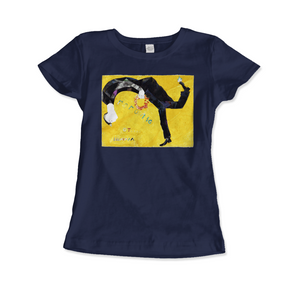 Marc Chagall - Homage to Gogol 1917 Art T-Shirt - Women (Fitted) / Navy / S - T-Shirt