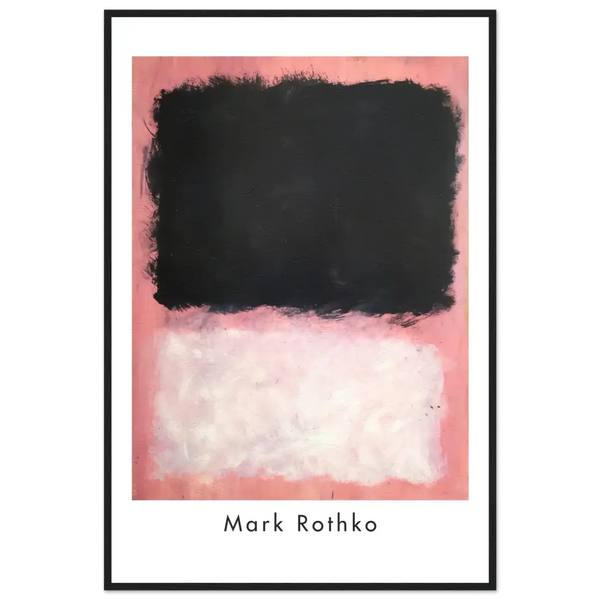 Mark Rothko - Untitled Pink Black and White Art Poster - Matte / 24 x 36″ (60 x 90cm) / Black - Poster