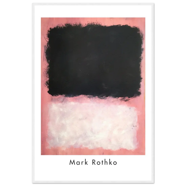 Mark Rothko - Untitled Pink Black and White Art Poster - Matte / 24 x 36″ (60 x 90cm) / White - Poster