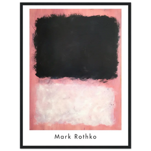 Mark Rothko - Untitled Pink Black and White Art Poster - Matte / 18 x 24″ (45 x 60cm) / Black - Poster