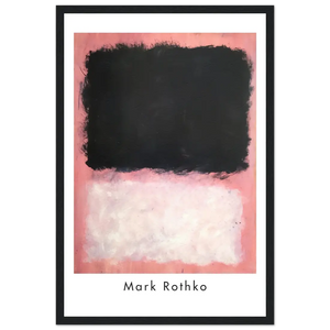 Mark Rothko - Untitled Pink Black and White Art Poster - Matte / 12 x 18″ (30 x 45cm) / Black - Poster