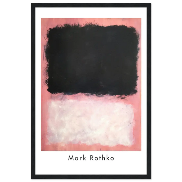 Mark Rothko - Untitled Pink Black and White Art Poster - Matte / 12 x 18″ (30 x 45cm) / Black - Poster