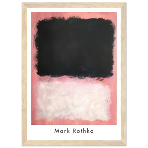 Mark Rothko - Untitled Pink Black and White Art Poster - Matte / 8 x 12″ (21 x 29.7cm) / Wood - Poster