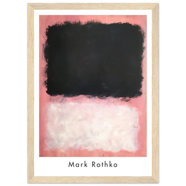 Mark Rothko - Untitled Pink Black and White Art Poster - Matte / 8 x 12″ (21 x 29.7cm) / Wood - Poster